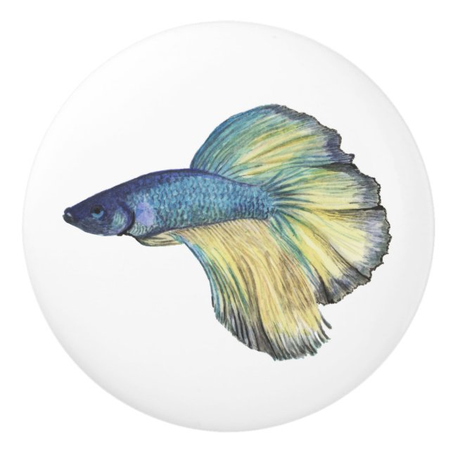 Pomo De Cerámica Betta Fish Ceramic Knob (Anverso)