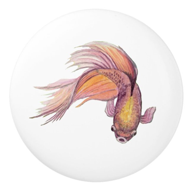 Pomo De Cerámica Betta Fish Ceramic Knob (Anverso)