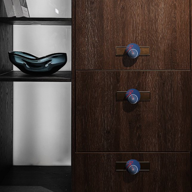 Pomo De Cerámica Bicicleta roja y blanca (Subido por el creador)