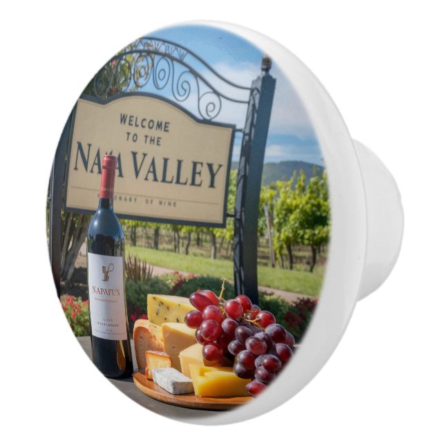 Pomo De Cerámica Bienvenidos al Valle de Napa (Derecha)