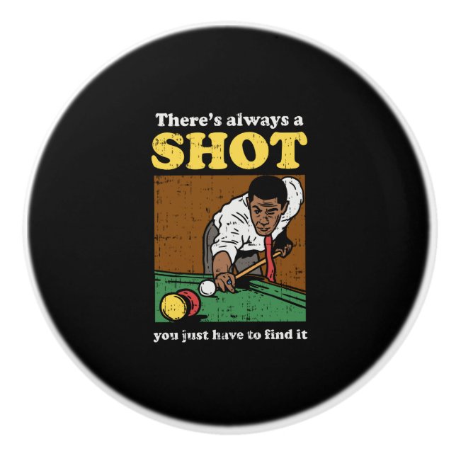 Pomo De Cerámica Billiard Snooker Retro (Anverso)