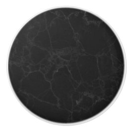 Pomo De Cerámica Black Marble Ceramic Knob for Modern Interiors