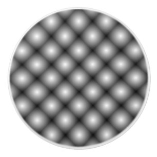 Pomo De Cerámica Black Mesh White Balls Moire de Kenneth Yoncich