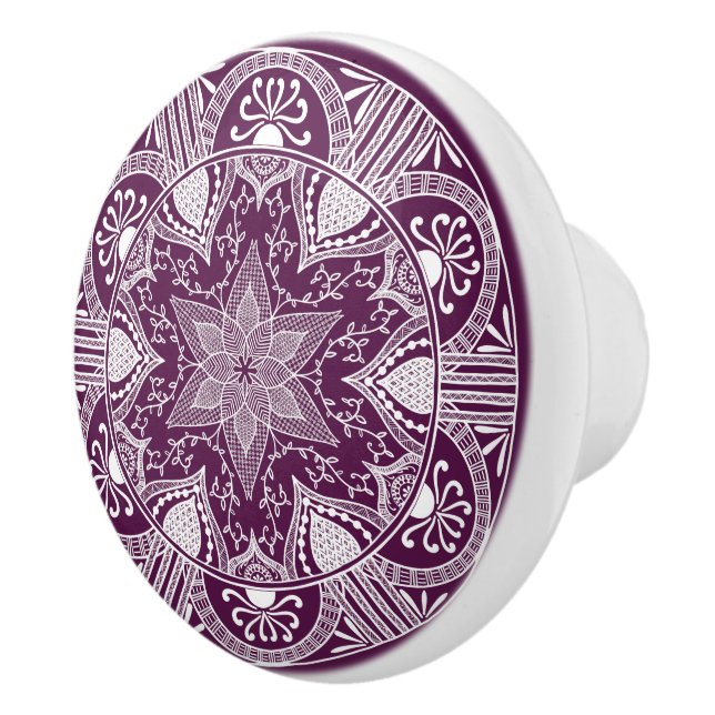 Pomo De Cerámica Blackberry Mandala (Derecha)