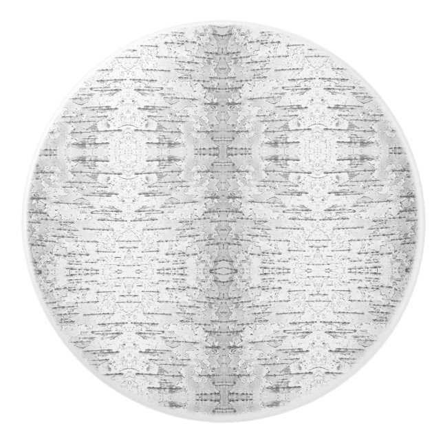 Pomo De Cerámica Blanco, como en Birch Bark Photo (Anverso)