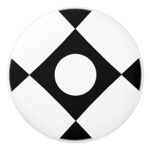 Pomo De Cerámica Blanco de Mod Retro 60