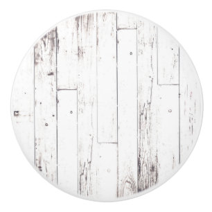 Pomo De Cerámica Blanco Shabby Chic Madera Granero Rústico