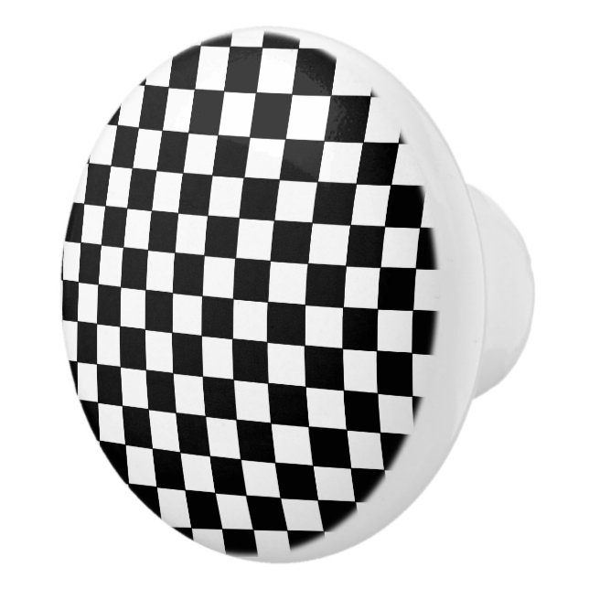 Pomo De Cerámica Blanco y negro verificados (Derecha)