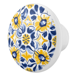 Pomo De Cerámica 💙 💛 Blogs alumbrados al sol Azulejos