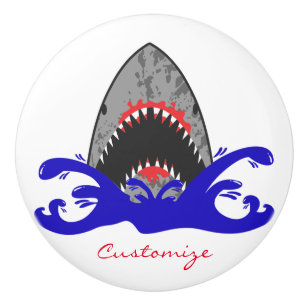 Pomo De Cerámica Bloody Shark Jaws Thunder_Cove