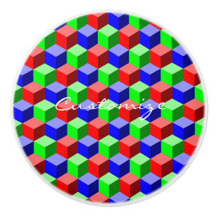 Pomo De Cerámica Bloques de edificios coloridos Thunder_Cove 3-D
