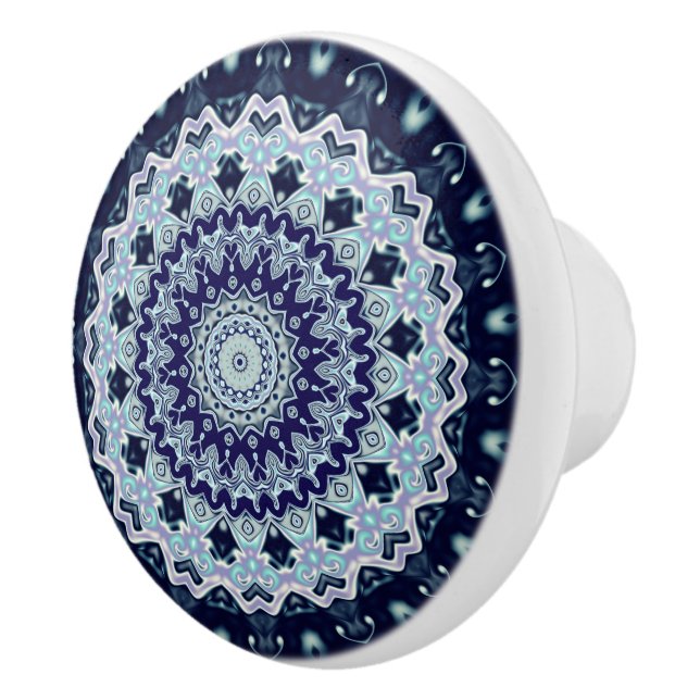 Pomo De Cerámica Blue Boho Mandala (Derecha)