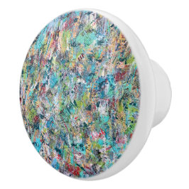 Pomo De Cerámica Blue Meadow Ceramic Pull