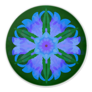 Pomo De Cerámica Bluebell Posies
