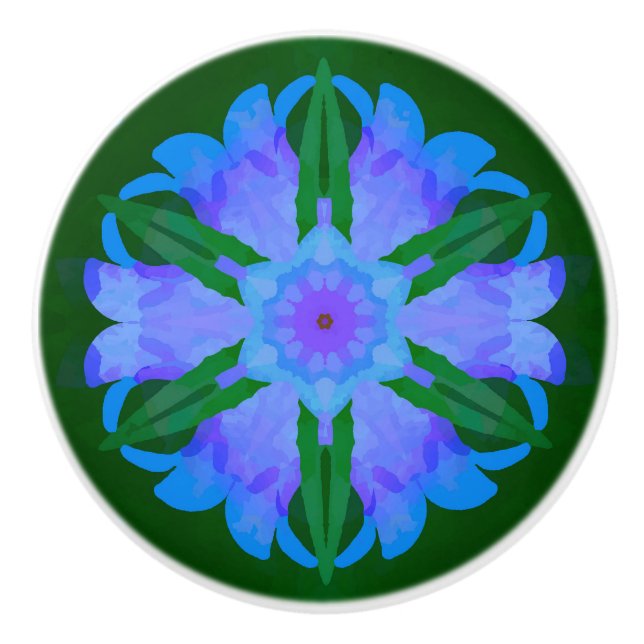 Pomo De Cerámica Bluebell Posies (Anverso)