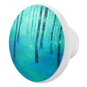 Pomo De Cerámica Bluebell Woodland