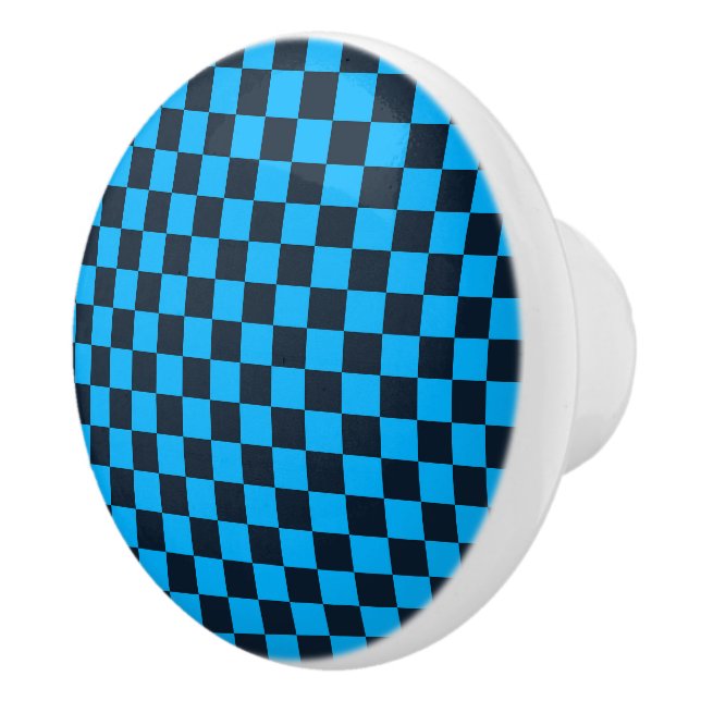 Pomo De Cerámica Blueberry checkered pattern (Derecha)