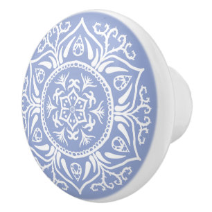 Pomo De Cerámica Blueberry Mandala