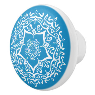 Pomo De Cerámica Bluebird Mandala