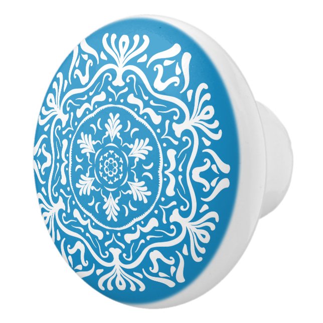 Pomo De Cerámica Bluebird Mandala (Derecha)