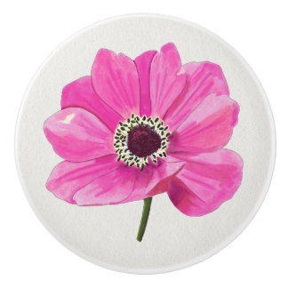 Pomo De Cerámica Blush Bloom floral knob