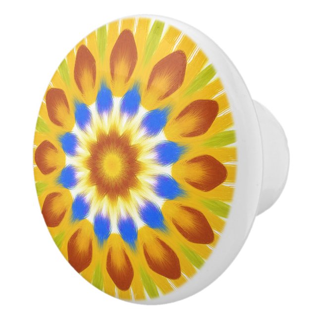 Pomo De Cerámica Boho Floral Burst (Derecha)