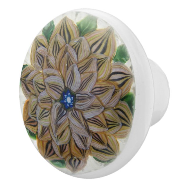 Pomo De Cerámica Boho Gold Leon Flower Victorian (Derecha)