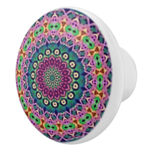 Pomo De Cerámica Boho Quilt Ceramic Knob