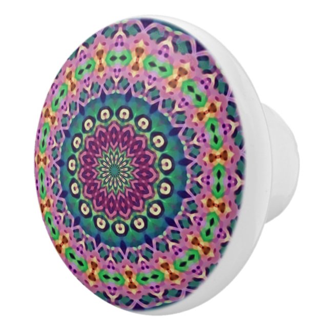 Pomo De Cerámica Boho Quilt Ceramic Knob (Derecha)