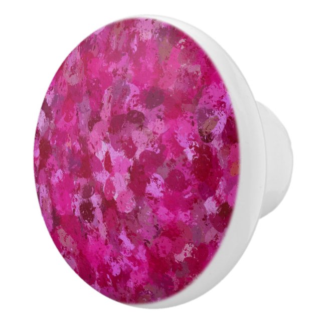 Pomo De Cerámica Bolas de pintura rosada (Derecha)