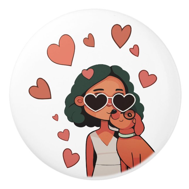 Pomo De Cerámica Bolsa para perros Valentine Tote (Anverso)