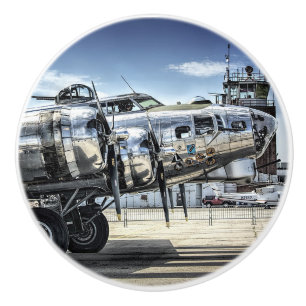 Pomo De Cerámica Bombardero clásico b-17 wwii