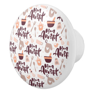 Pomo De Cerámica Bon Appetit Kitchen Elementos de cerámica Knob