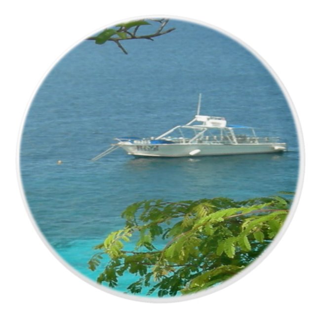 Pomo De Cerámica Bonaire Ocean View con extracción de cerámica de b (Anverso)