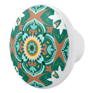 Pomo De Cerámica 💚 💛 Bonitas baldosas marroquíes