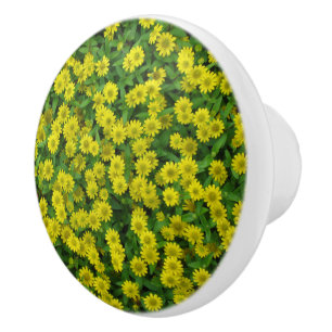 Pomo De Cerámica Bonito Flores Amarillas Pequeñas