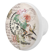 Bonjour elegante papel rústico francés Botánico 