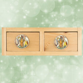 Pomo De Cerámica Bosque de aldea de nativas nativas nativas nativas