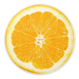 Pomo De Cerámica Botón anaranjado del armario de cocina de la