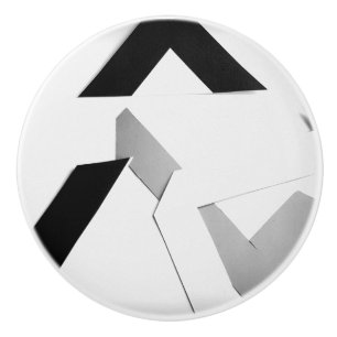 POMO DE CERÁMICA BOTÓN BLANCO Y NEGRO DEL CAJÓN DEL MALEFICIO