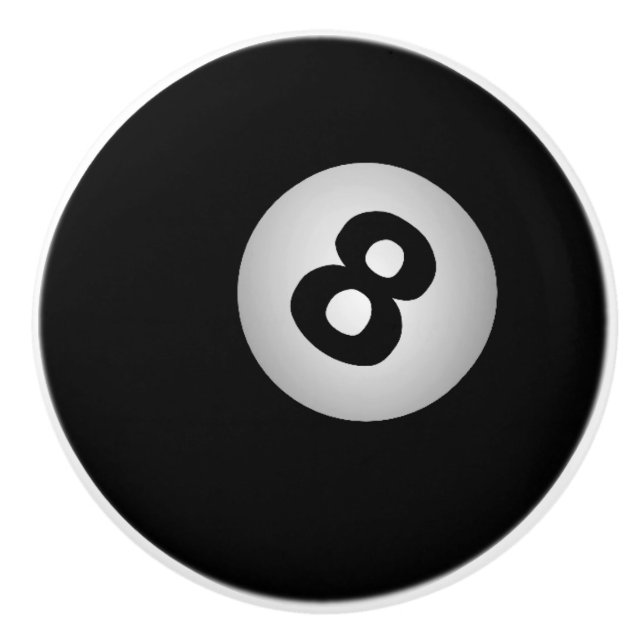Pomo De Cerámica botón de cerámica 8-Ball (Anverso)