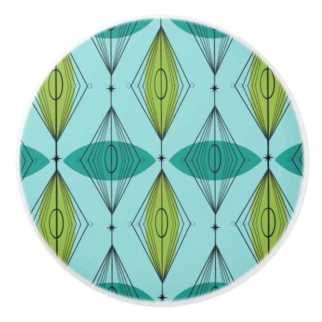 Pomo De Cerámica Botón de cerámica atómico del modelo de Ogee y de (Anverso)