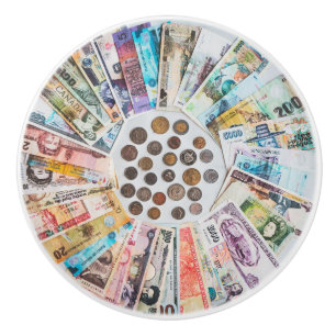 Pomo De Cerámica Botón de cerámica de la moneda extranjera