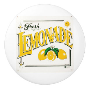 Pomo De Cerámica Botón de cerámica de la muestra de la limonada d