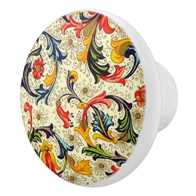 Pomo De Cerámica Botón de cerámica de las vides toscanas (Derecha)