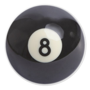 Pomo De Cerámica Botón de cerámica del billar 8-Ball de los
