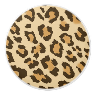 Pomo De Cerámica Botón de cerámica del cajón del estampado leopa