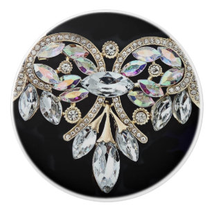 Pomo De Cerámica Botón de cerámica del collar de diamantes