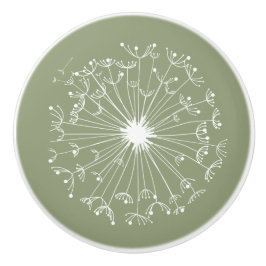 Pomo De Cerámica Botón de cerámica del diente de león