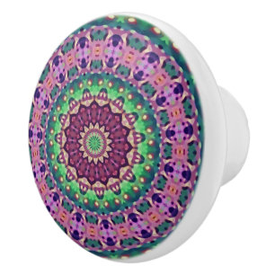 Pomo De Cerámica Botón de cerámica del edredón de Boho